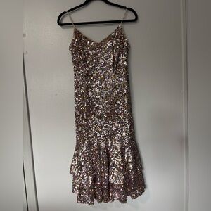 Adrianna Papell Glittering Sequin Mini Dress